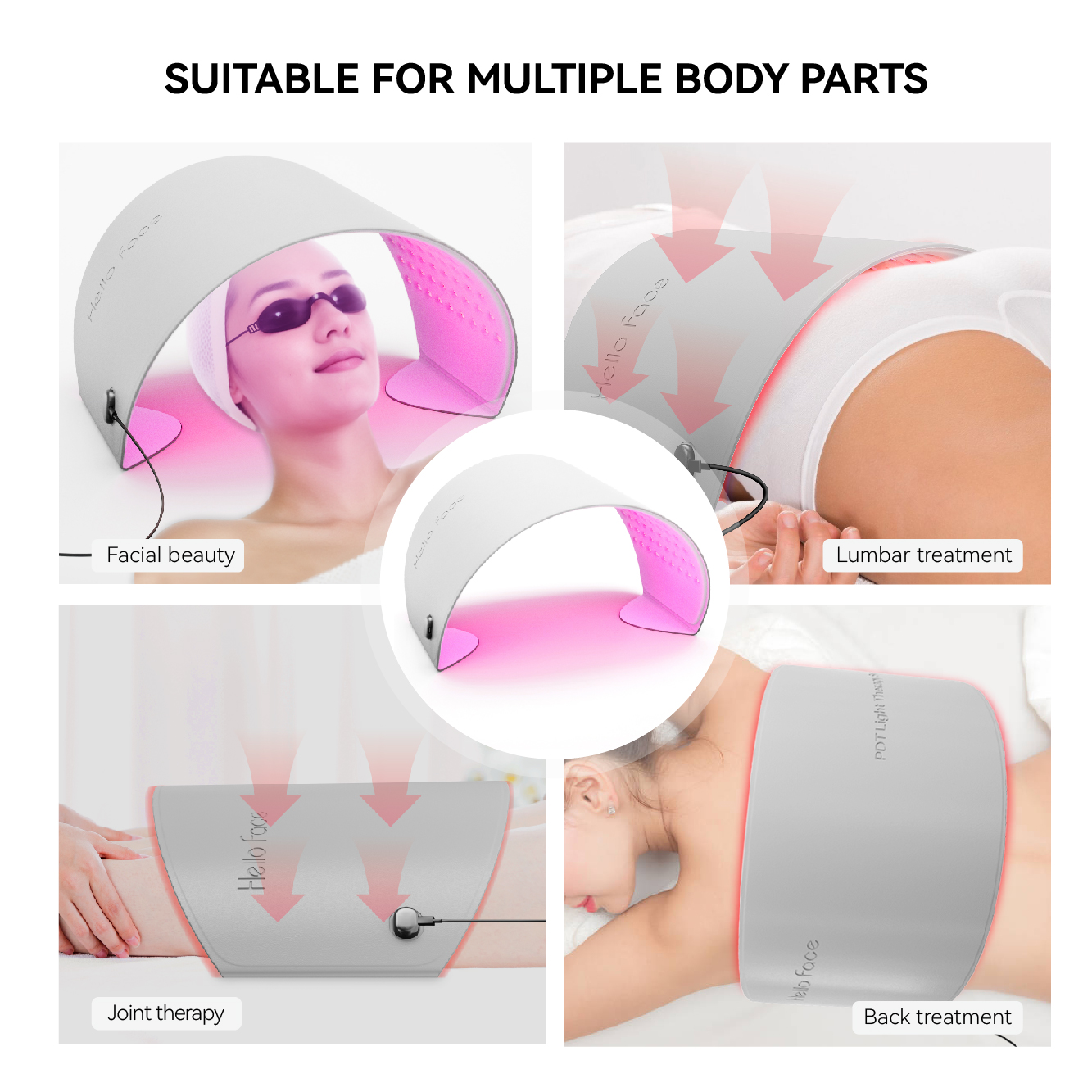 X7UzSxF08m 7-Color Foldable LED Facial Mask for Skin Rejuvenation - Image 1
