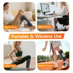 Air Compression Leg Massager with Heat, 2000mAh - Image 4