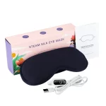 Blue Heated Eye Mask with Vibration Massage