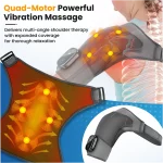 Smart Heated Shoulder Massager with Carbon Fiber